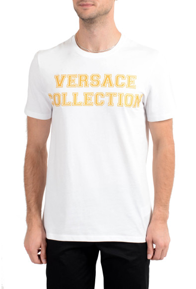 Versace Collection Men's White Graphic Crewneck T-Shirt
