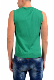 Malo Men's Green Dotted V-Neck Knitted Vest: Picture 4