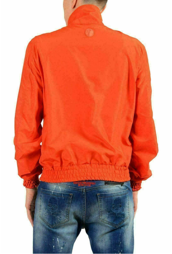 Versace Collection Men's Orange Full Zip Windbreaker Jacket: Picture 4