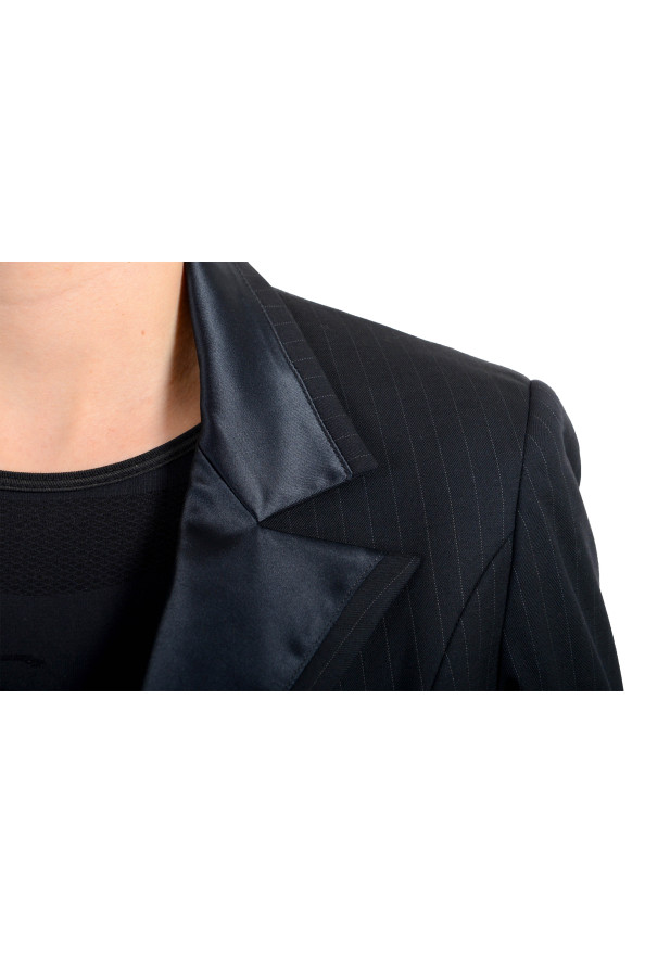 Exte Women's Black 100% Wool Striped Two Button Blazer : Picture 5