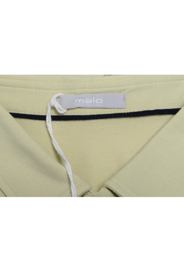 Malo Men's Long Sleeve Olive Green Pocket Polo Shirt: Picture 4