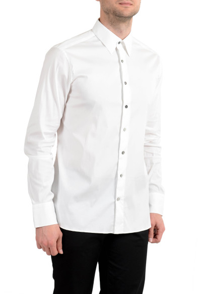 Malo Men's White Stretch Long Sleeve Dress Shirt 