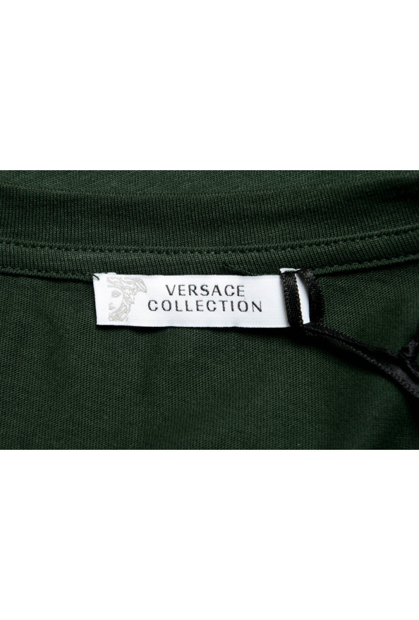 Versace Collection Men's Green Graphic Crewneck T-Shirt: Picture 5