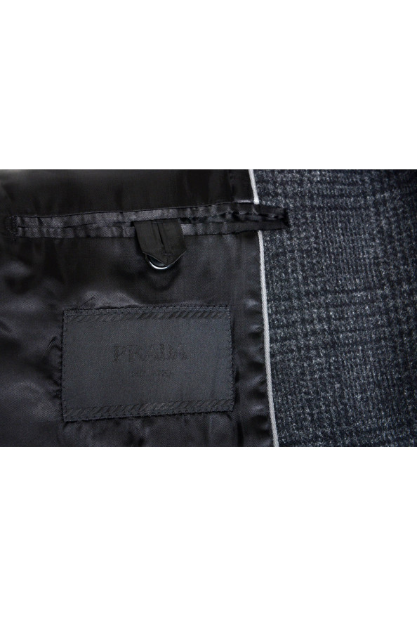 Prada Men's 100% Wool Plaid Three Button Coat: Picture 3
