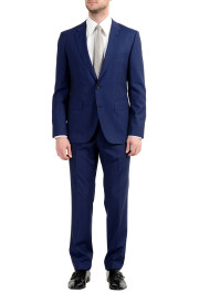Hugo Boss "C-Jeffery/C-Simmon" Men's 100% Wool Blue Striped Two Button Suit