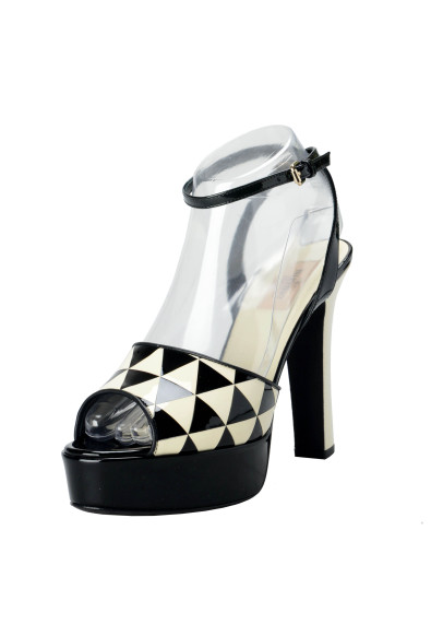 Valentino Garavani Women's Patent Leather Slingbacks High Heels Open Toe Shoes