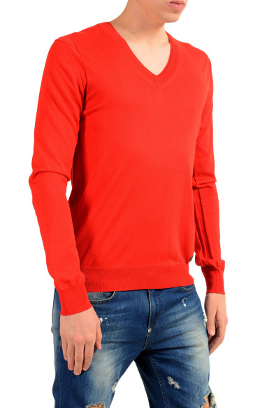 Versace Collection Men's Silk Red V-Neck Sweater: Picture 2