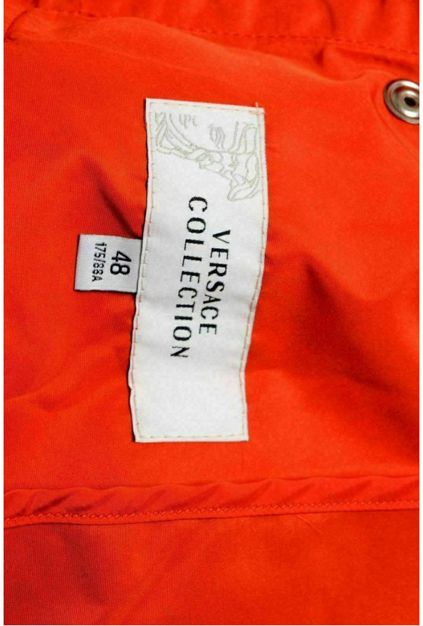 Versace Collection Men's Orange Full Zip Windbreaker Jacket: Picture 5