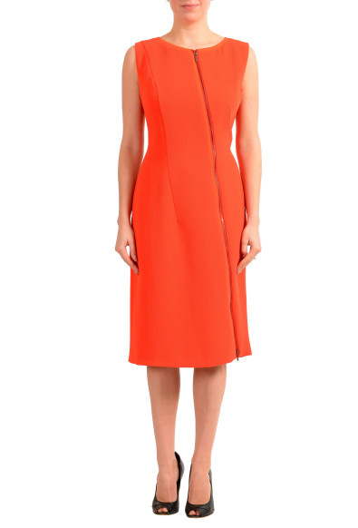 Hugo Boss Women's "Danafea" Orange Sleeveless Pencil Dress