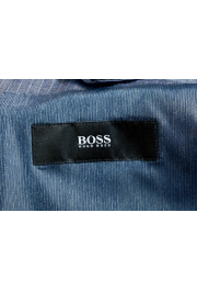 Hugo Boss "Hutson5/Gander3" Men's Silk Wool Slim Striped Blue Two Button Suit: Picture 8
