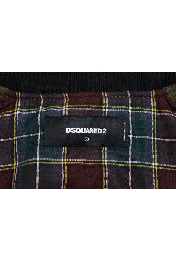 Dsquared2 Men's Olive Green Full Zip Padded Bomber Jacket : Picture 4