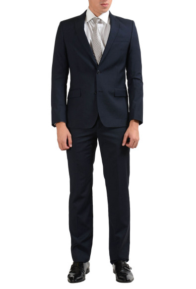 Versace Collection 100% Wool Navy Two Button Men's Suit