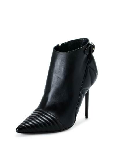 Burberry "London" Women's Leather Black High Heels Ankle Boots Shoes