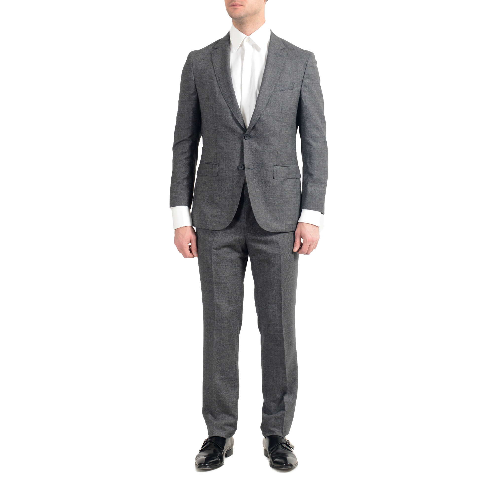 licentie Onderdompeling Aanhoudend Hugo Boss "Novan6/Ben2" Men's 100% Wool Slim Gray Two Button Suit
