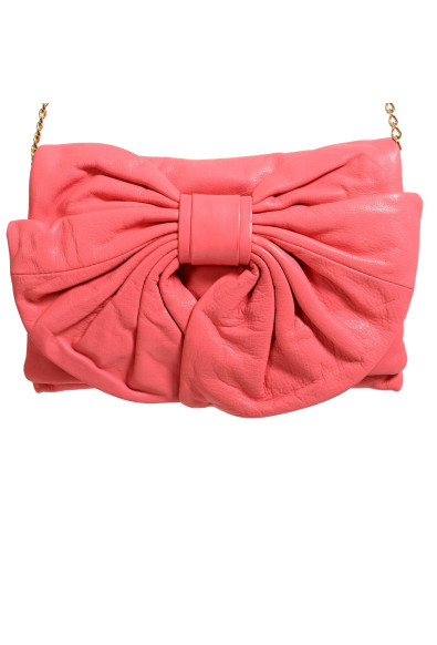 Red Valentino Women's Pink 100% Leather Bow Decorated Clutch Shoulder Bag: Picture 2