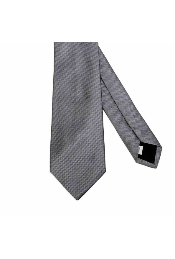 Valentino Light Gray Geometric Print Men's 100% Silk Neck Tie