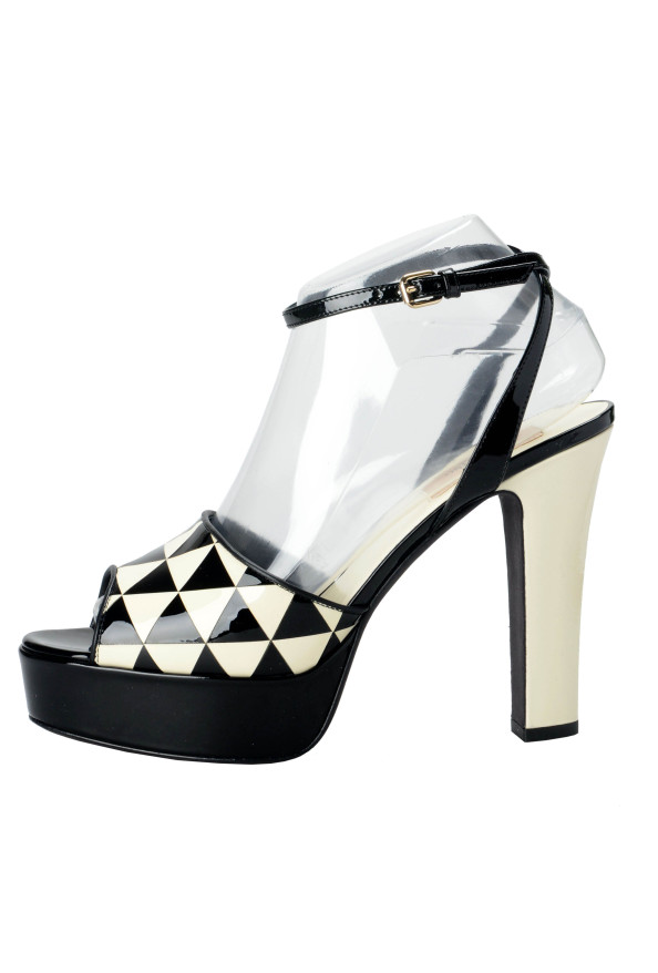 Valentino Garavani Women's Patent Leather Slingbacks High Heels Open Toe Shoes: Picture 2