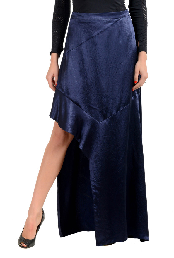 Hugo Boss Women's "Rilani" Navy Blue Asymmetrical Skirt: Picture 4