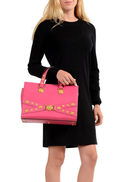 Versace 100% Leather Pink Women's Handbag Shoulder Bag: Picture 2