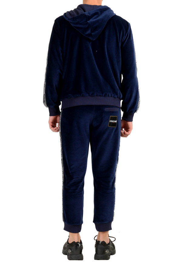 Roberto Cavalli "Sport" Men's Blue Velour Hooded Full Zip Track Suit: Picture 4