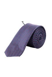 Hugo Boss Men's Multi-Color Geometric Print 100% Silk Tie