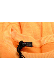 Kiton Napoli Men's Orange Crewneck Silk Cashmere Pullover Sweater: Picture 5