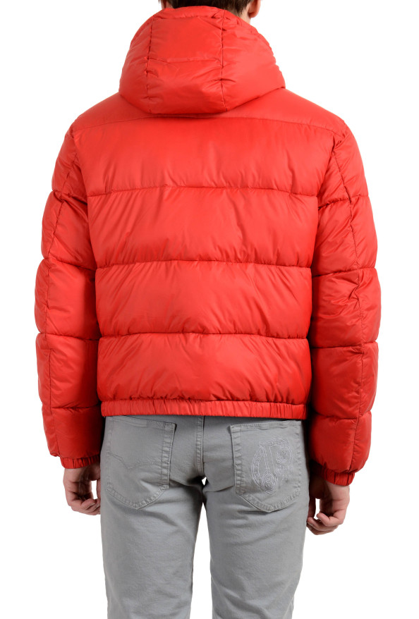 Versace Men's Red Logo Full Zip Hooded Parka Jacket: Picture 3
