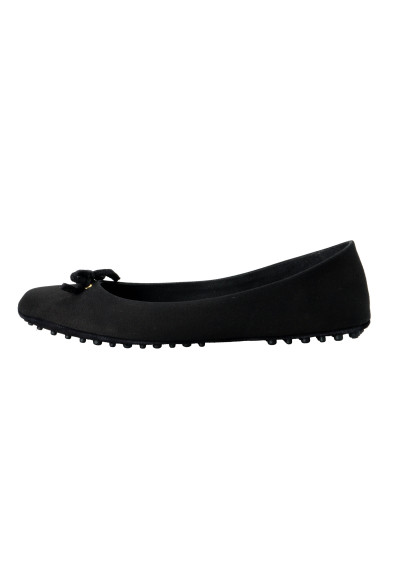 Car Shoe by Prada Women's Black Canvas Ballet Flats Driving Shoes: Picture 2