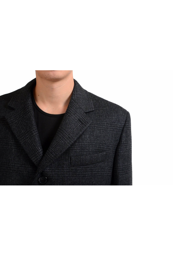 Prada Men's 100% Wool Plaid Three Button Coat: Picture 4