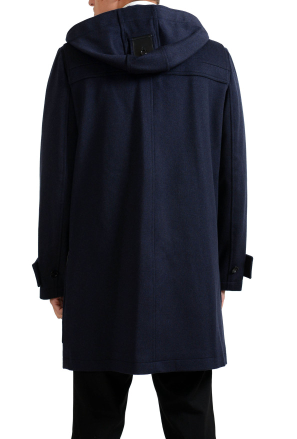 Christian Dior Men's Blue 100% Wool Full Zip Hooded Coat: Picture 2