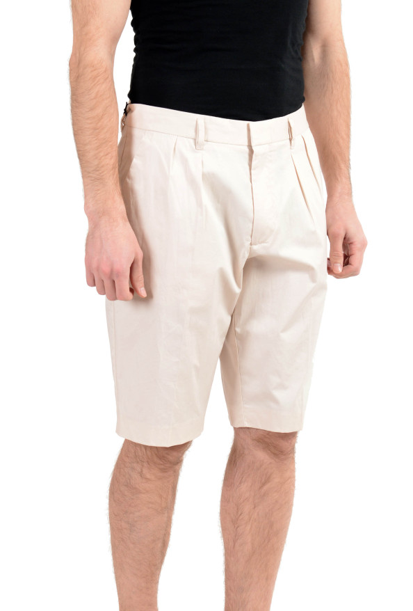 Hugo Boss "Kirio-Short-Pleats" Men's Beige Pleated Casual Shorts : Picture 2