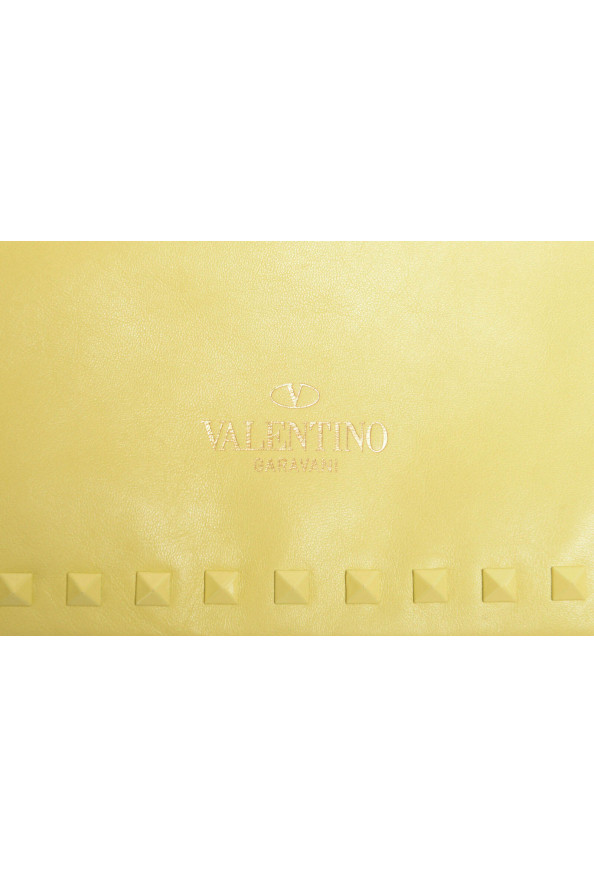 Valentino Garavani Women's Yellow 100% Leather Rockstud Wristlet Clutch Bag: Picture 5