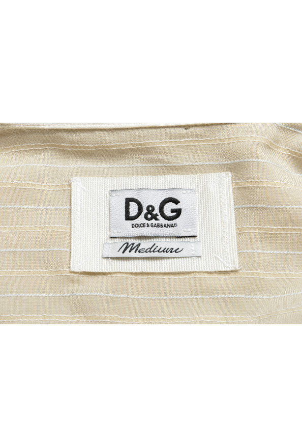 Dolce&Gabbana D&G "Mediure" Men's Beige Long Sleeve Casual Shirt : Picture 5