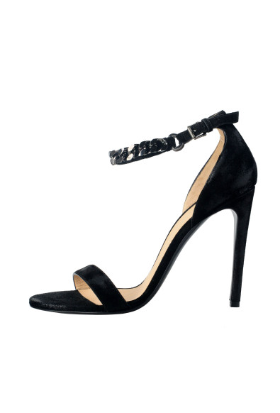 Belstaff "England" Women's Suede Chain High Heels Sandals Shoes: Picture 2
