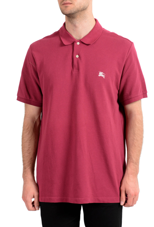 Burberry Brit Men's Raspberry Short Sleeve Polo Shirt 