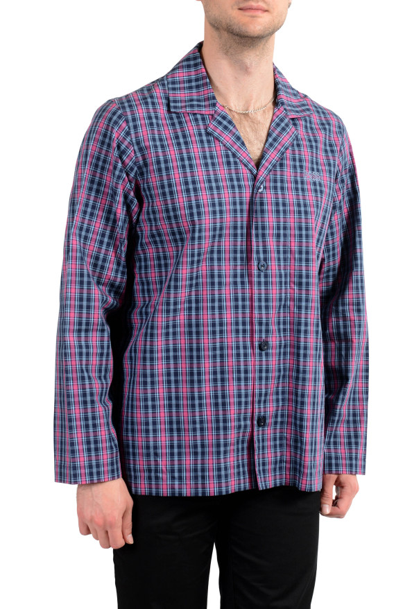 Hugo Boss Men's Plaid Long Sleeve Cotton Pajama Shirt: Picture 2