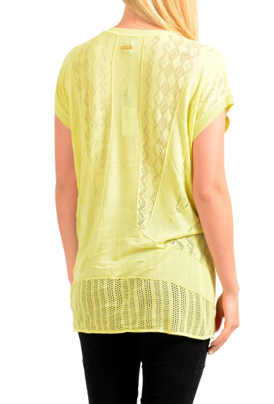 Just Cavalli Women's Yellow Short Sleeve Blouse Top : Picture 2