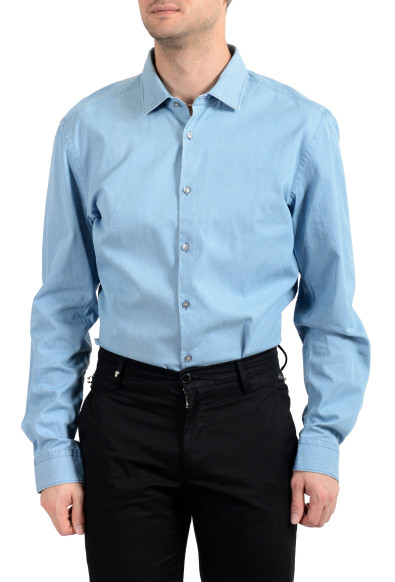 Hugo Boss Men's "Ismo" Blue Slim Fit Long Sleeve Dress Shirt