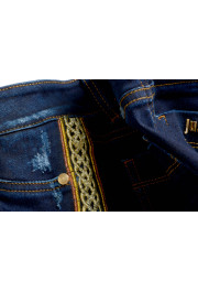 Just Cavalli Women's Distressed Dark Blue Jeggings Jeans : Picture 4