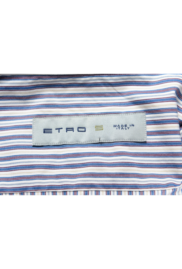 Etro Men's Multi-Color Striped Long Sleeve Button Down Casual Shirt: Picture 5