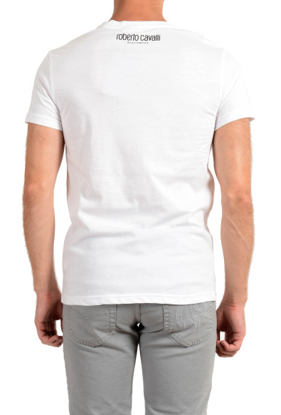 Roberto Cavalli "Beachwear" Men's White Graphic Print T-Shirt: Picture 2