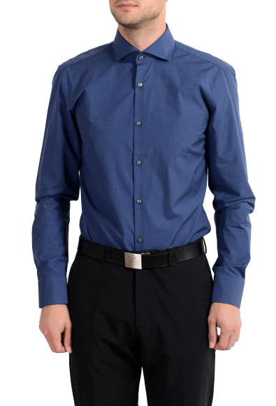 Hugo Boss "Jason" Men's Navy Blue Slim Fit Long Sleeve Dress Shirt