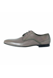A. Testoni Basic Men's Leather Gray Lace Up Oxfords Shoes: Picture 2