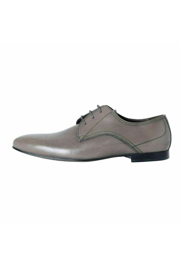 A. Testoni Basic Men's Leather Gray Lace Up Oxfords Shoes: Picture 2