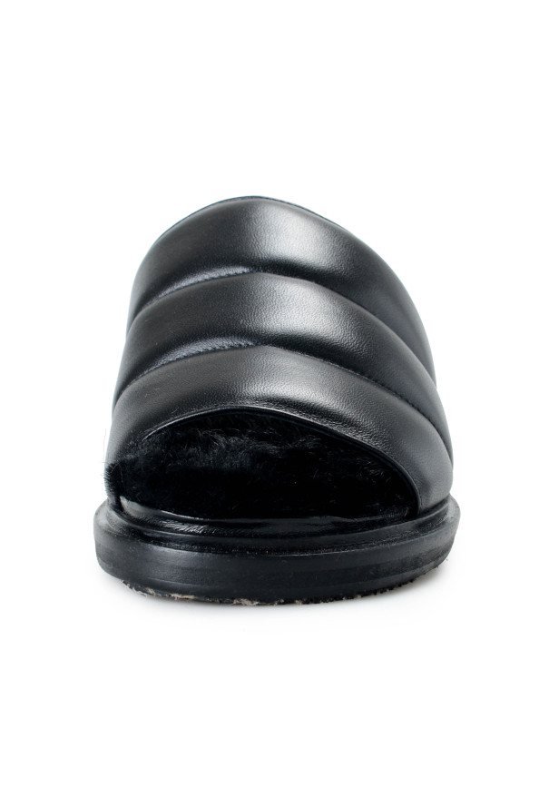 Marni Women's "Fusbett" Leather Sheepskin Slides Sandals Shoes: Picture 5