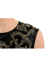 Versace Versus Women's Black Embellished Sleeveless Blouse Top Size S M L XL