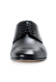 Versace Men's Black Leather Lace Up Oxfords Dress Shoes: Picture 8