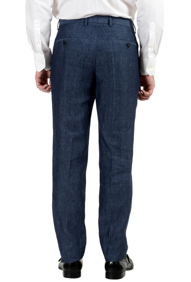 Hugo Boss "Harvey/Getlin182H1" Men's 100% Linen Slim Blue Two Button Suit: Picture 2