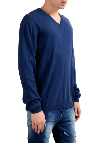 Malo Men's Blue V-Neck Pullover Sweater: Picture 2