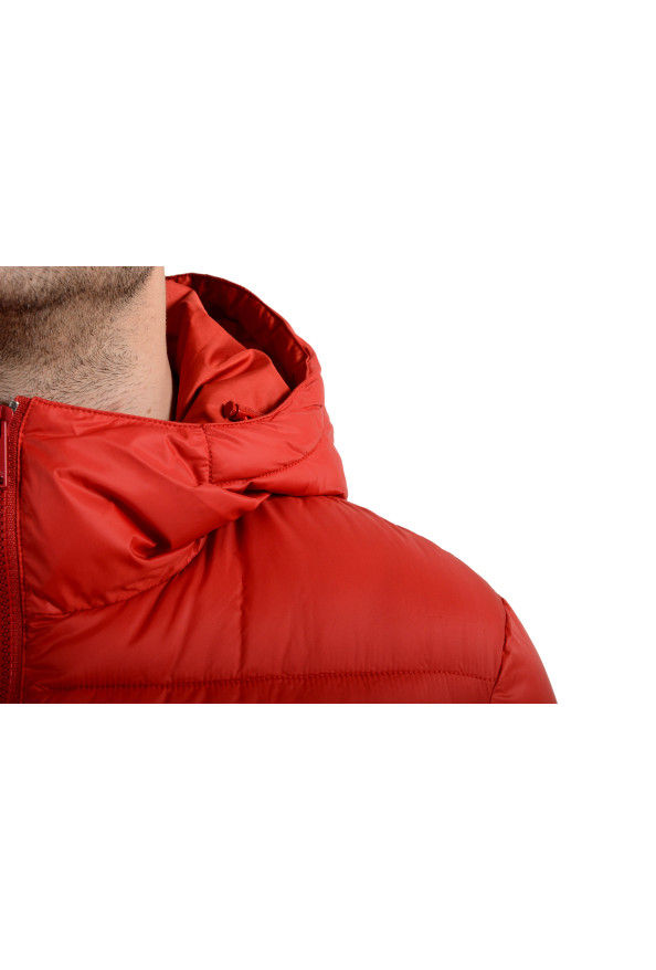 Versace Men's Red Logo Full Zip Hooded Parka Jacket: Picture 4